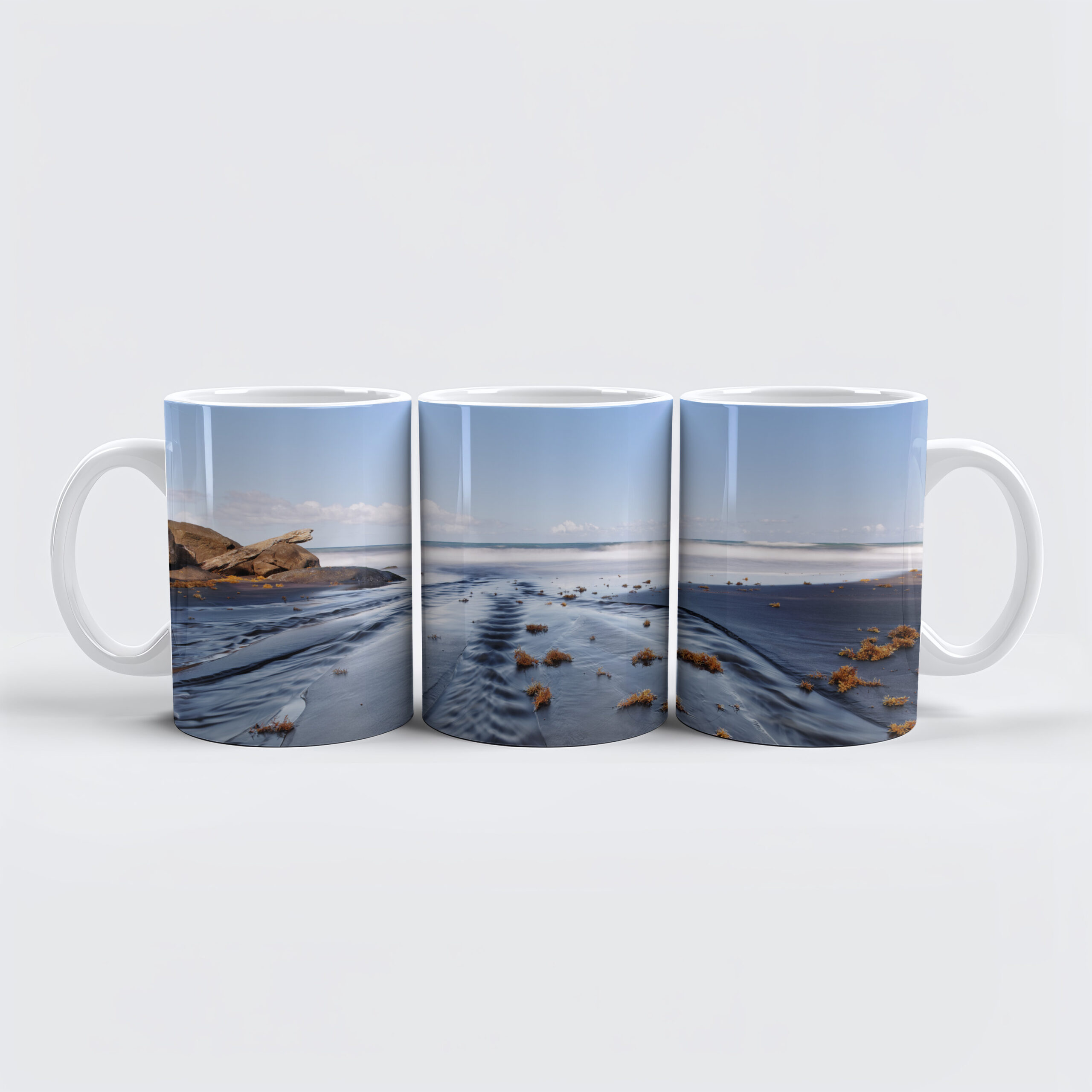 raxxa Premium-Tasse: Dunkler Strand mit Sandrippen