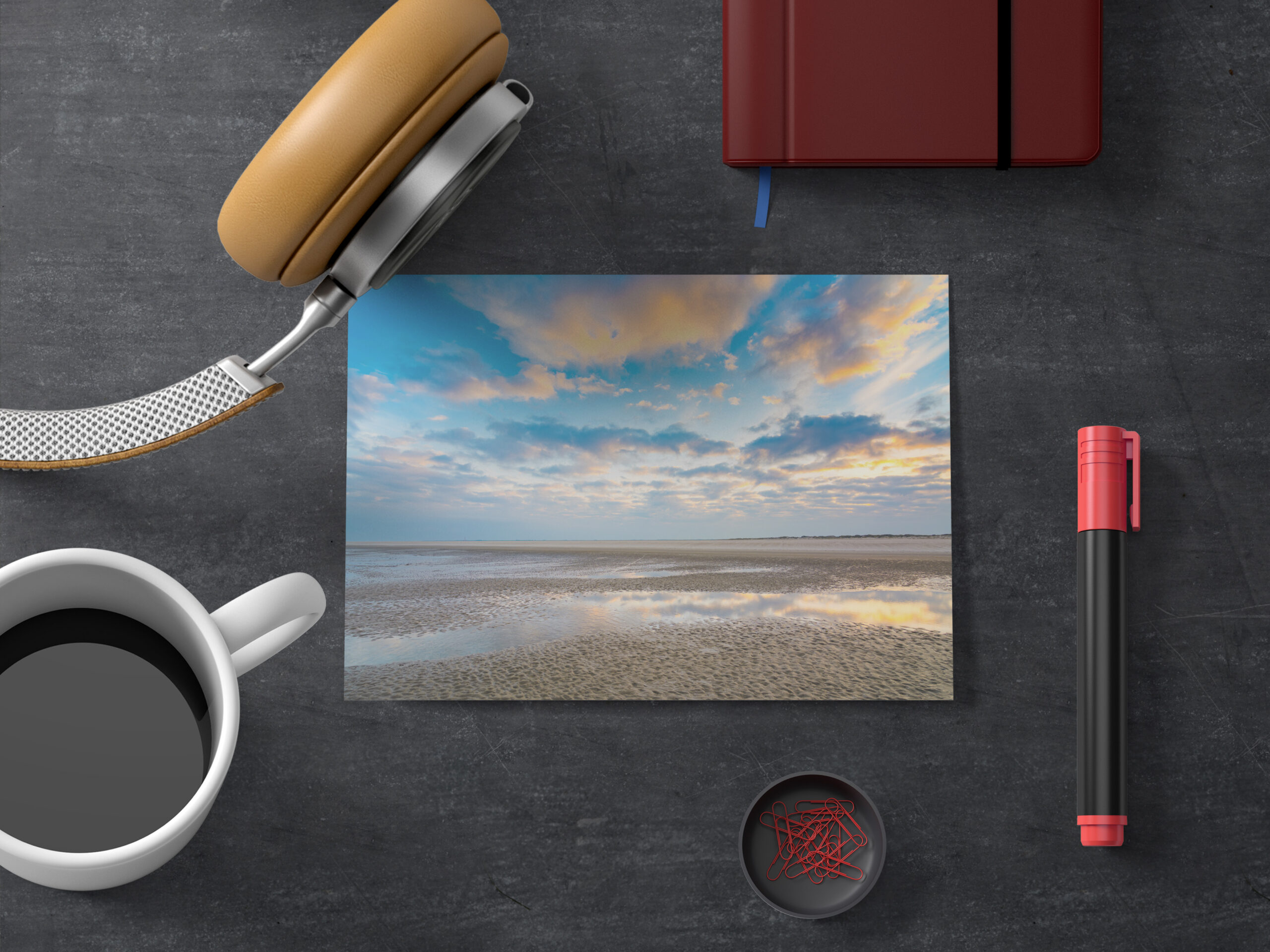 raxxa Postkarte: Sonnenaufgang an der Nordsee