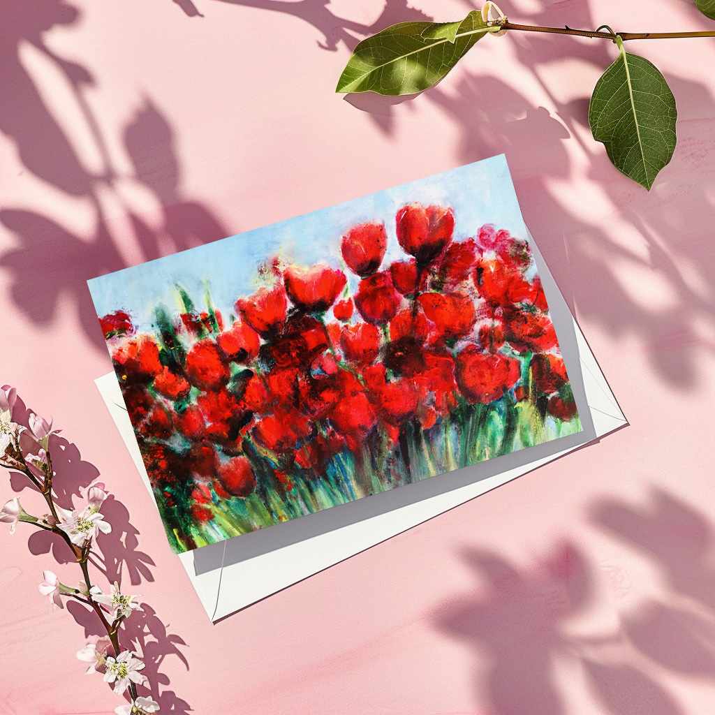 raxxa Postkarte: Tulpen rojo