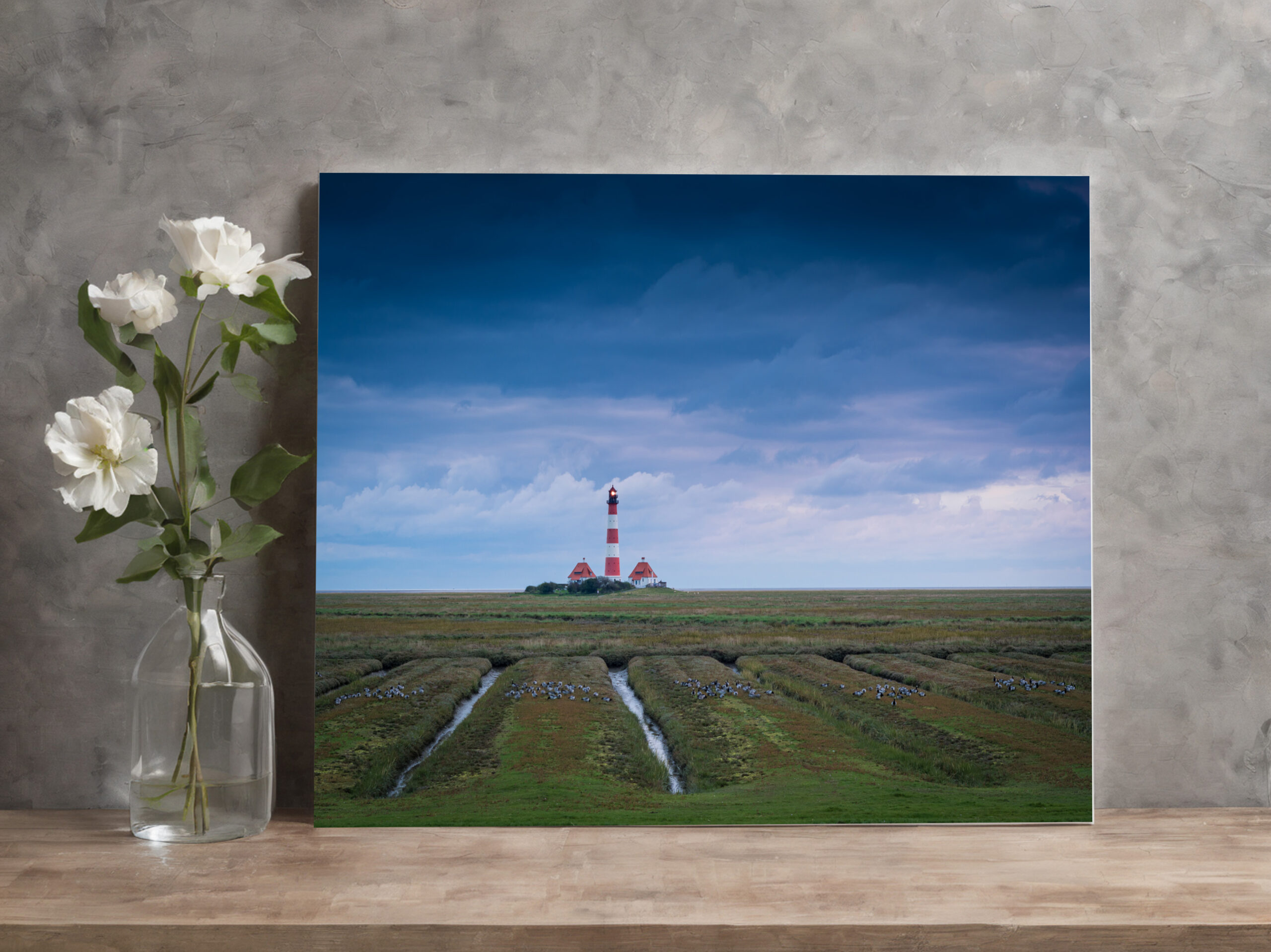 raxxa Canva: Leuchtturm im Abendlicht