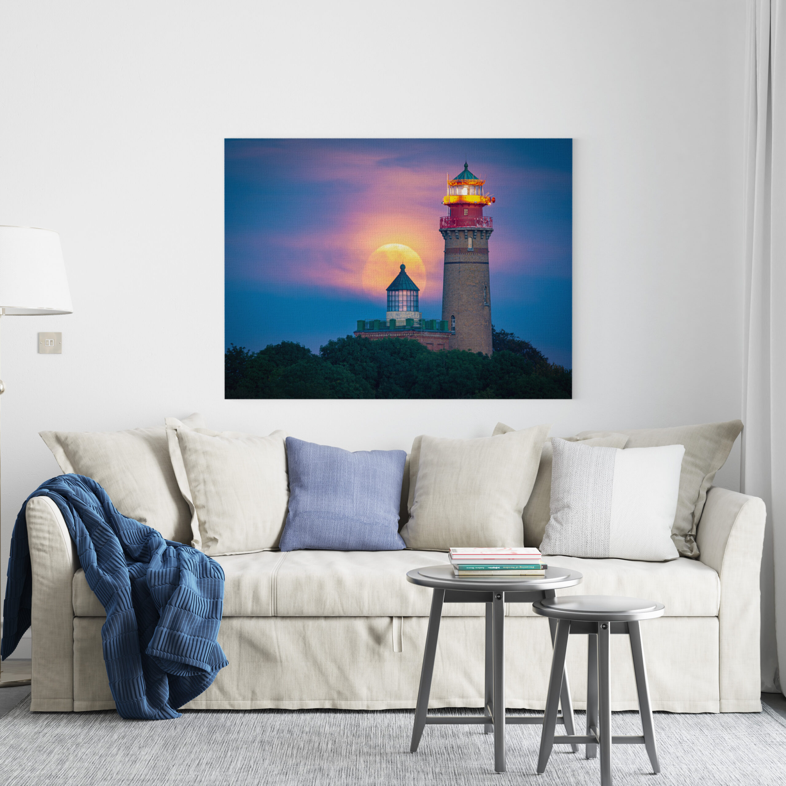 raxxa Canva: Leuchttürme im Mondaufgang