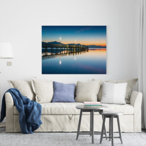 raxxa Canva: Abenddämmerung am Chiemsee