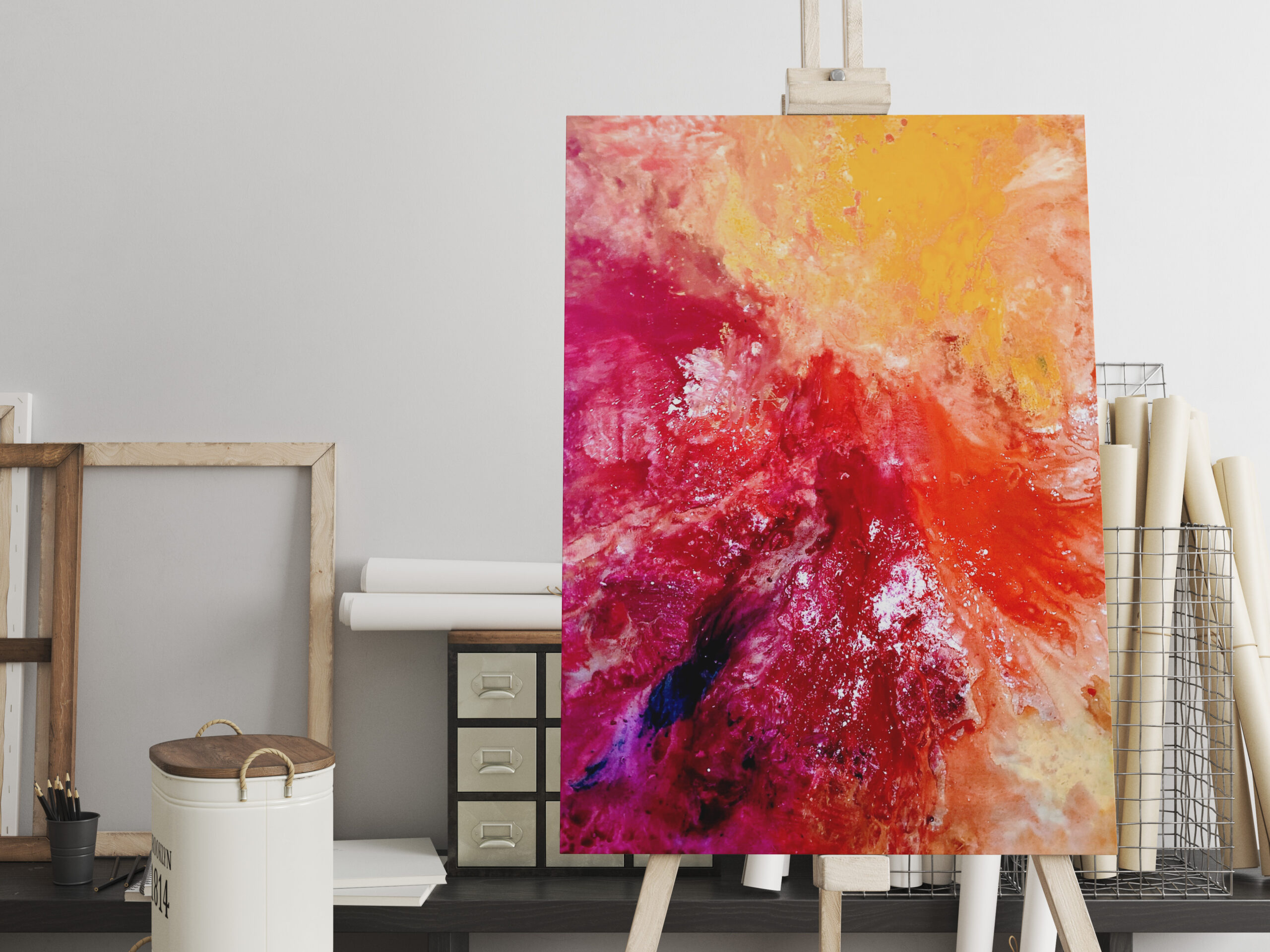 raxxa Canva: Komposition rot orange