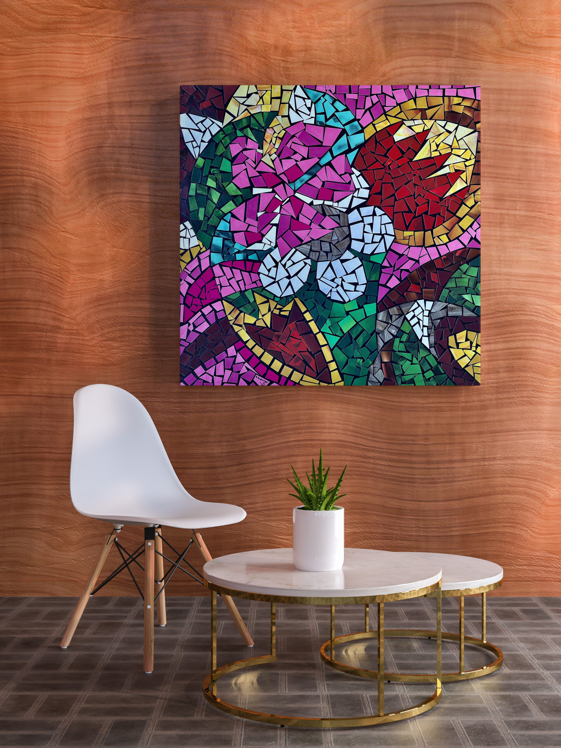 raxxa Canva: Blumenmosaik