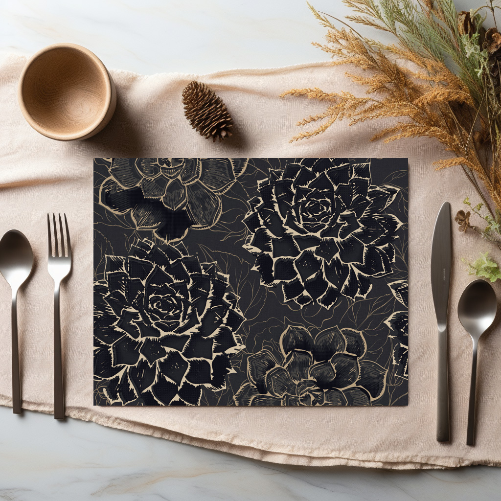 raxxa Premium-Tischset: Classical elegant flowers - Image 2