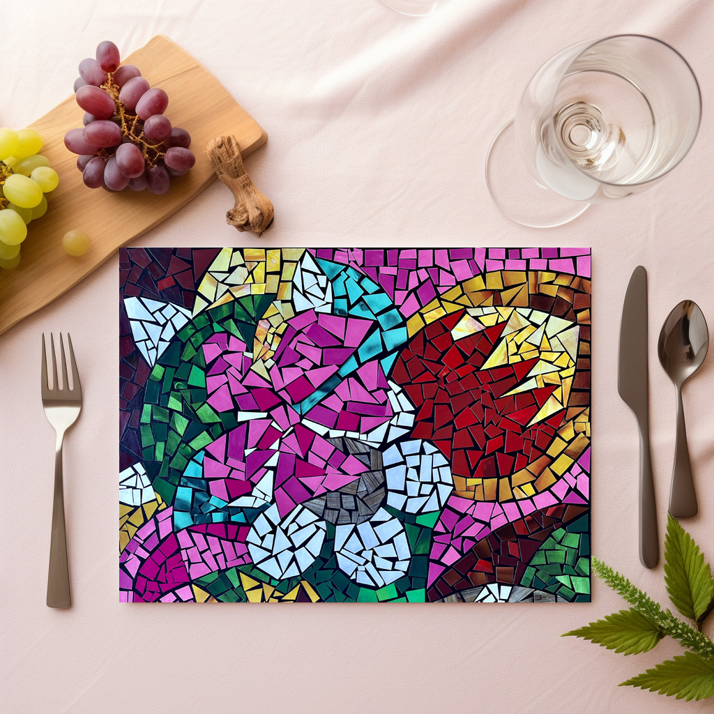 raxxa Premium-Tischset: Blumenmosaik