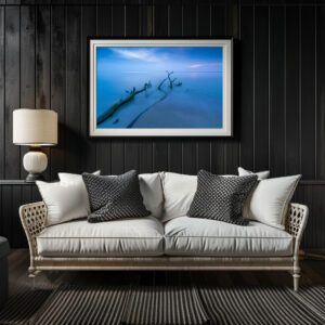 Poster: Blaue Stunde an der Ostsee