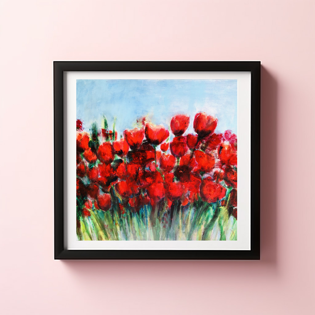 Poster: Tulpen rojo