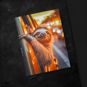 raxxa Postkarte: Ich bin nicht spät ich bin faultier pünktlich