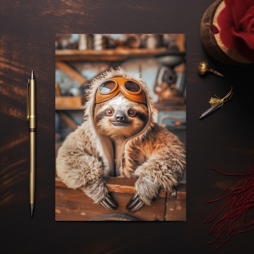 raxxa Postkarte: Schnelligkeit ist für Geparden ich bin Faultier Zen