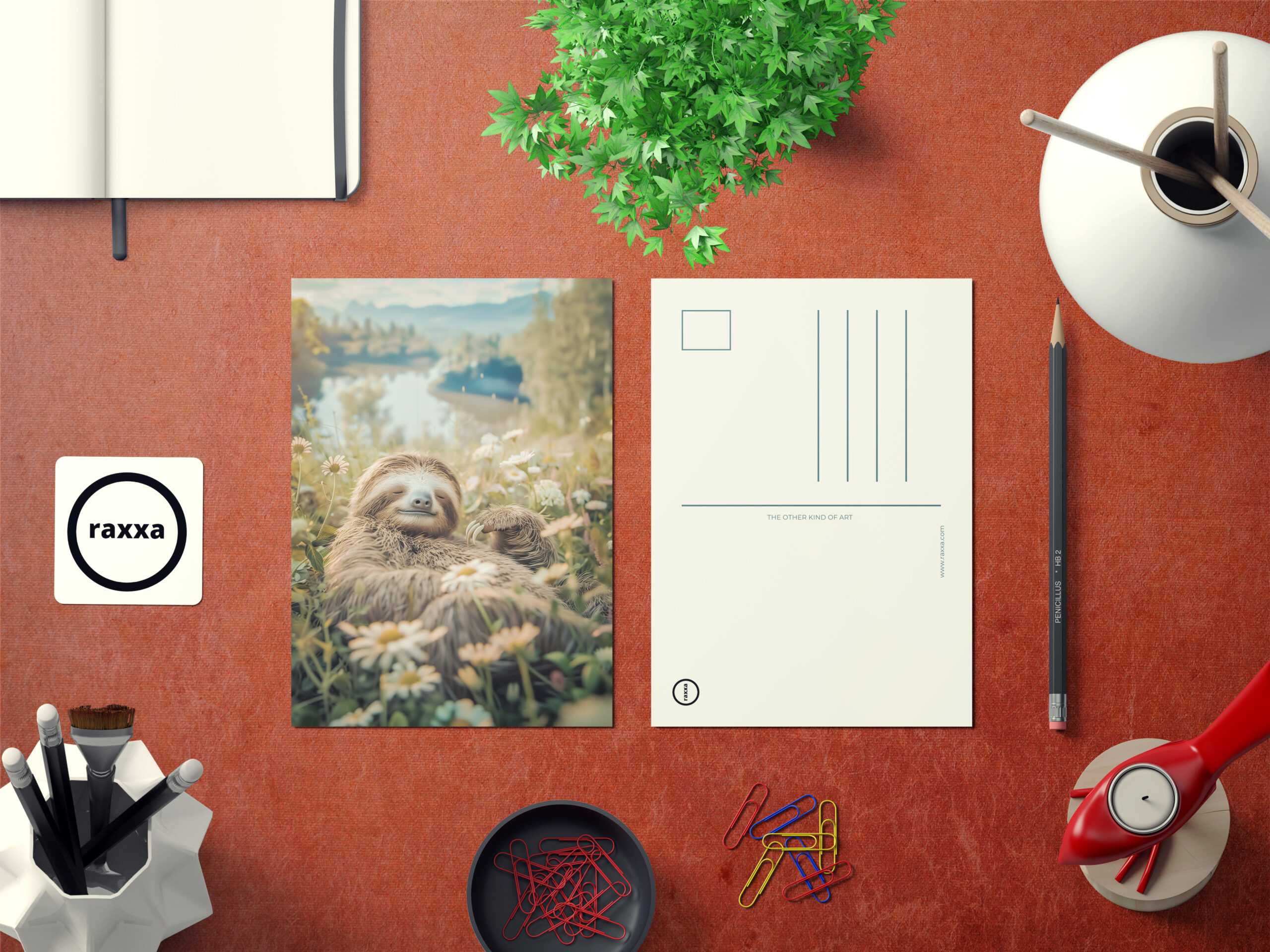 raxxa Postkarte: Warum rennen wenn ich auch liegen kann