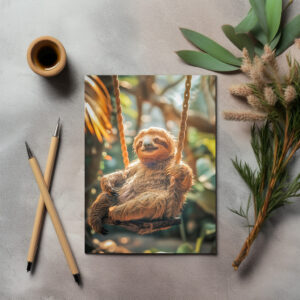 raxxa Postkarte: ch bewege mich nur wenn es absolut notwendig ist oder für Snacks