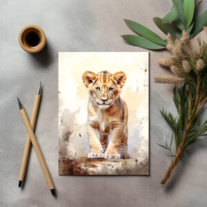 raxxa Postkarte: Baby Löwe