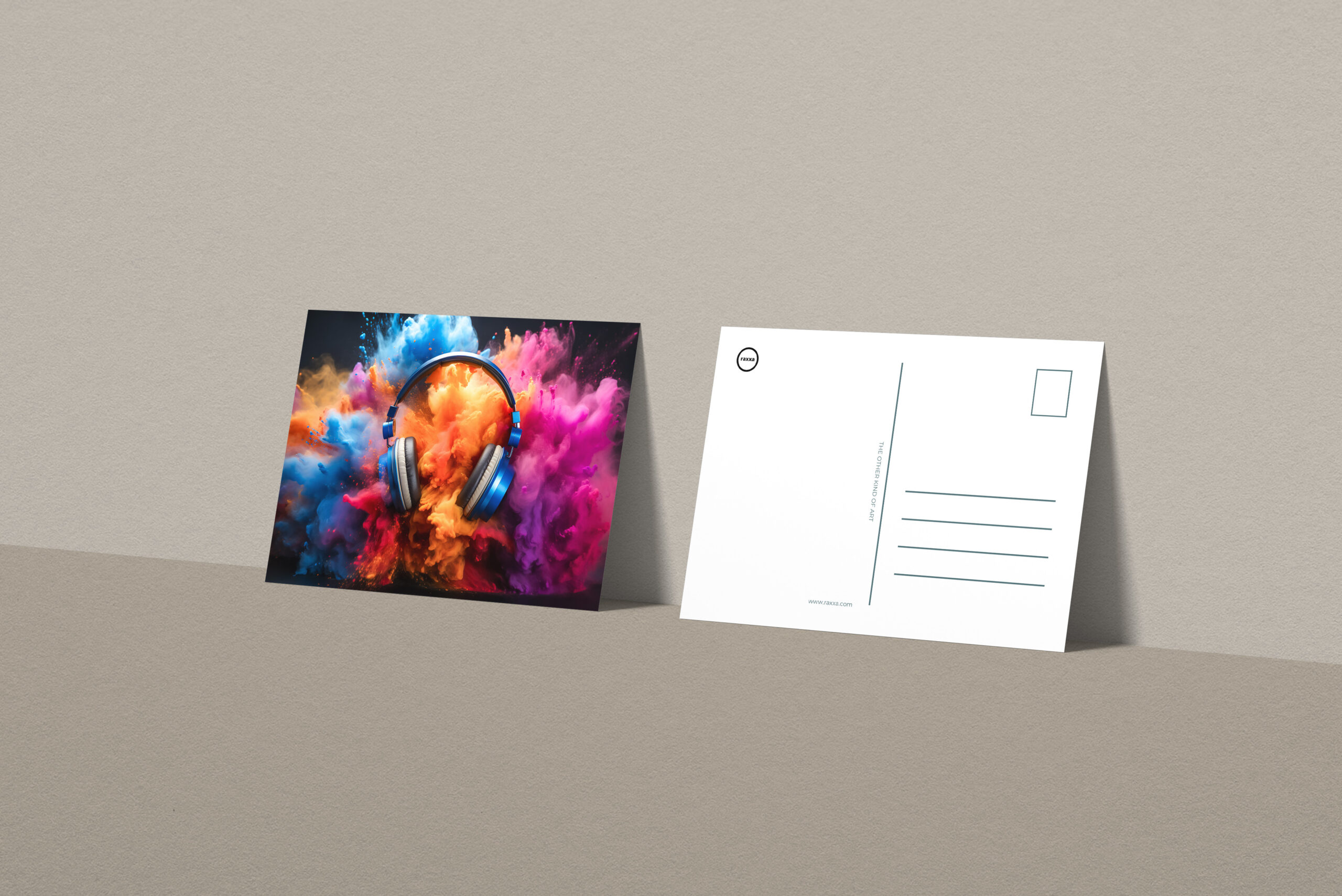 raxxa Postkarte: Kopfhörer