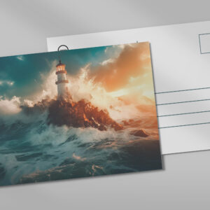 raxxa Postkarte: Das Licht bricht durch Sturm und Schatten