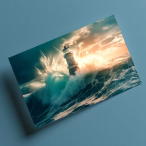 raxxa Postkarte: Die Flamme tanzt wie ein unermüdlicher Wächter