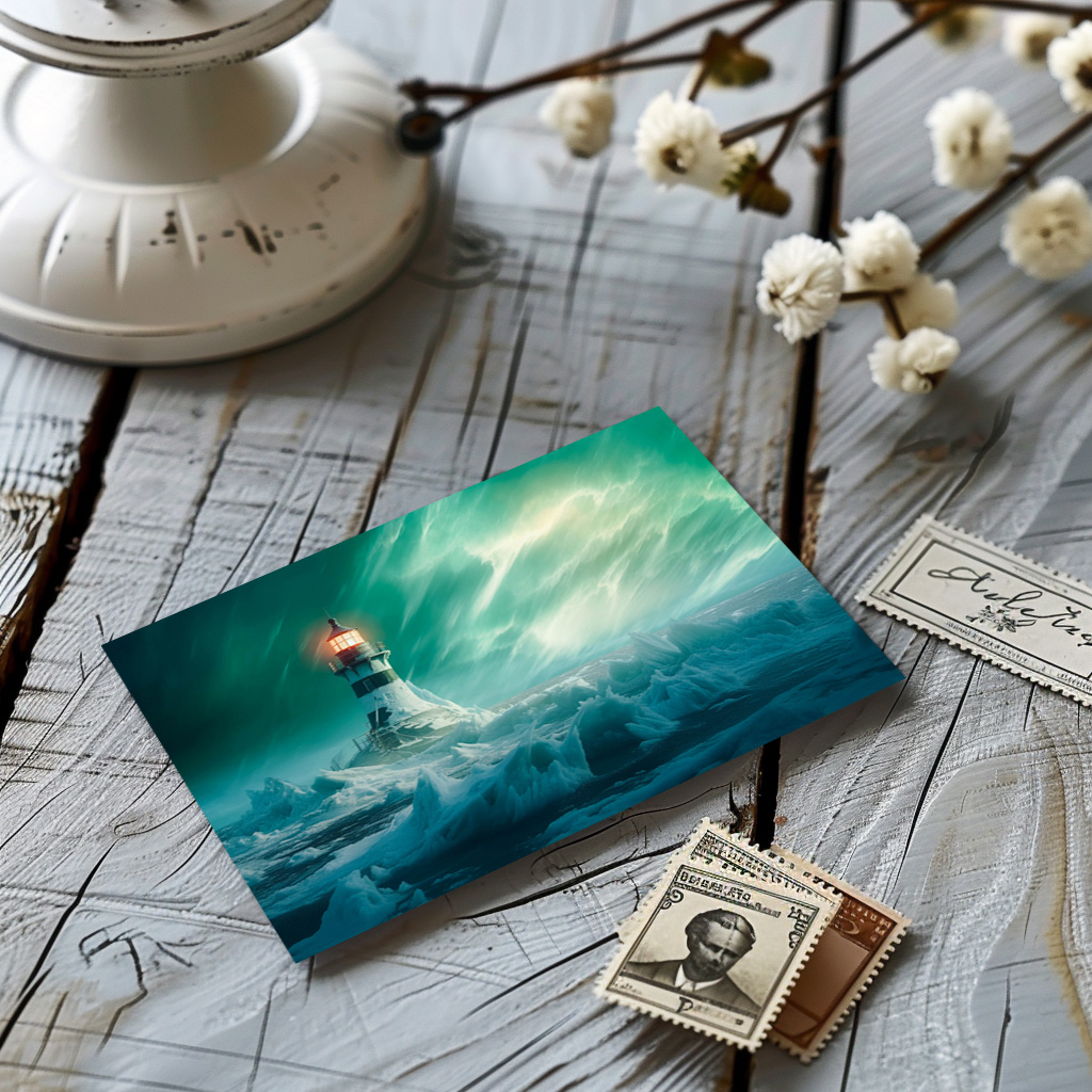 raxxa Postkarte: Die Sterne tanzen um die Spitze des Turms