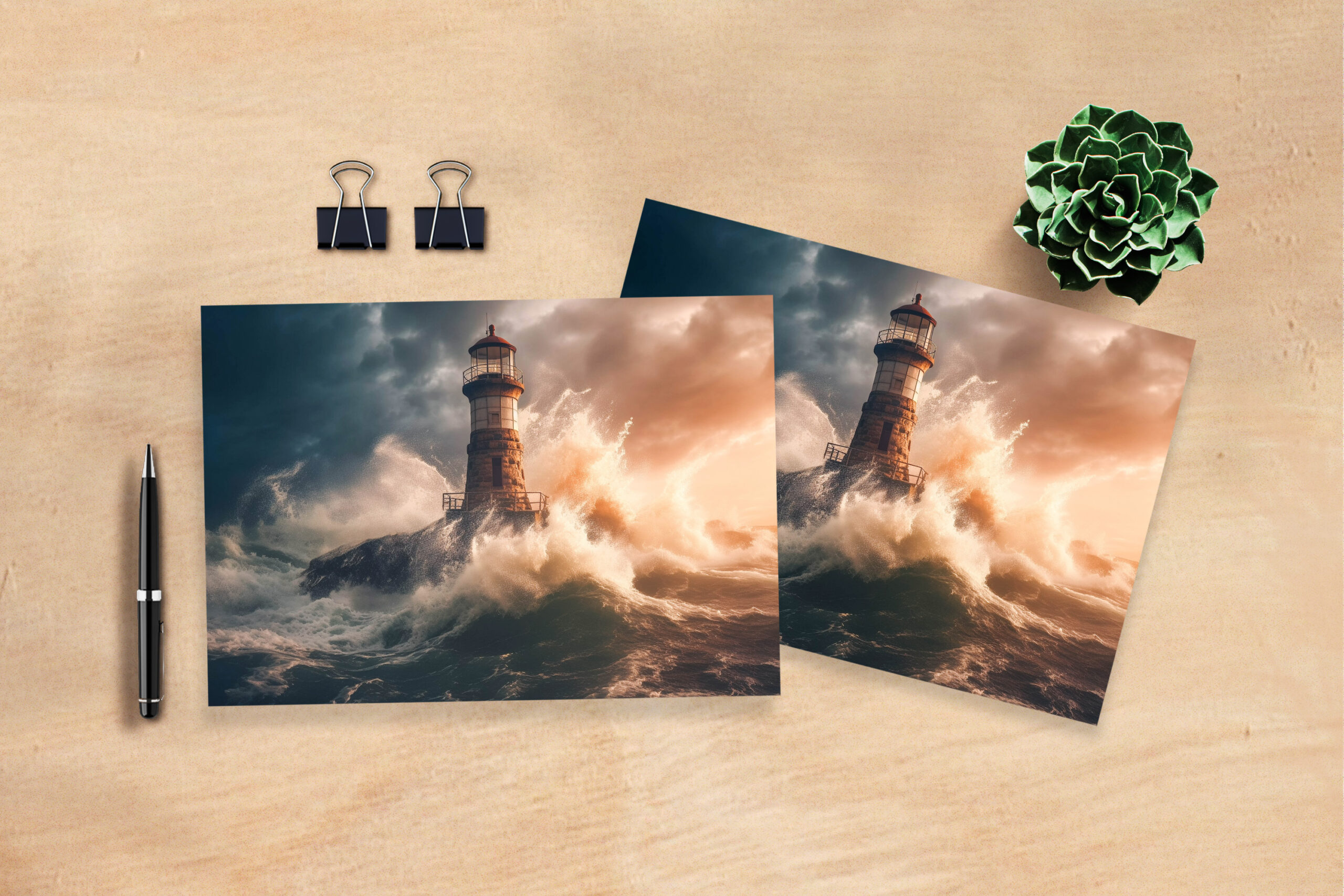 raxxa Postkarte: Er ist ein Flüstern der Hoffnung in der tosenden See