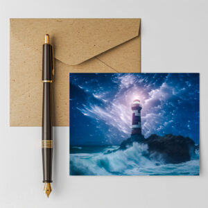 raxxa Postkarte: Im Nebel glänzt ein Funke Hoffnung