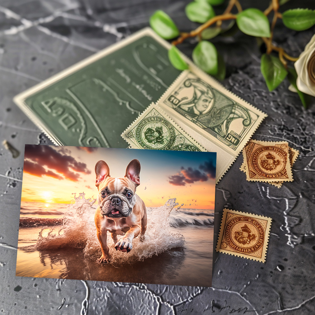 raxxa Postkarte: Am Strand rum tollen