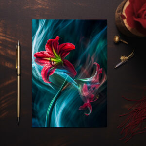 raxxa Postkarte: Blüten tanzen im Wind der Magie