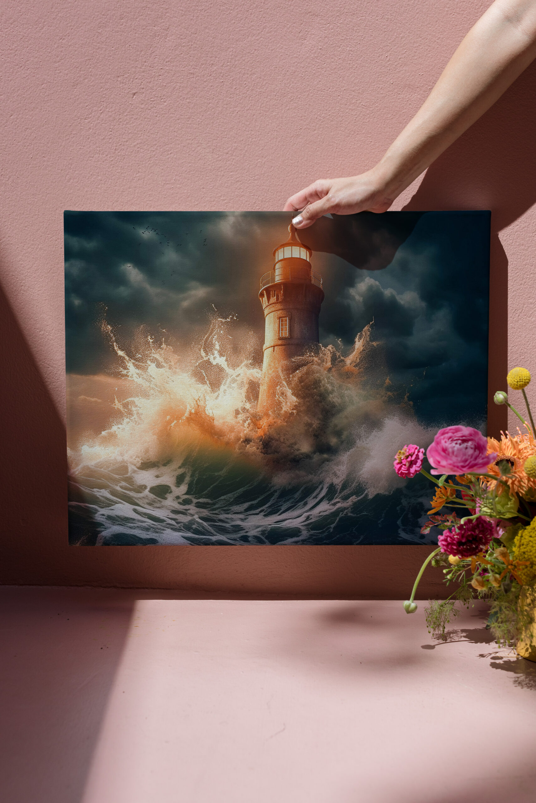 raxxa Canva: Er steht wie ein Riese zwischen Himmel und Meer - Image 3