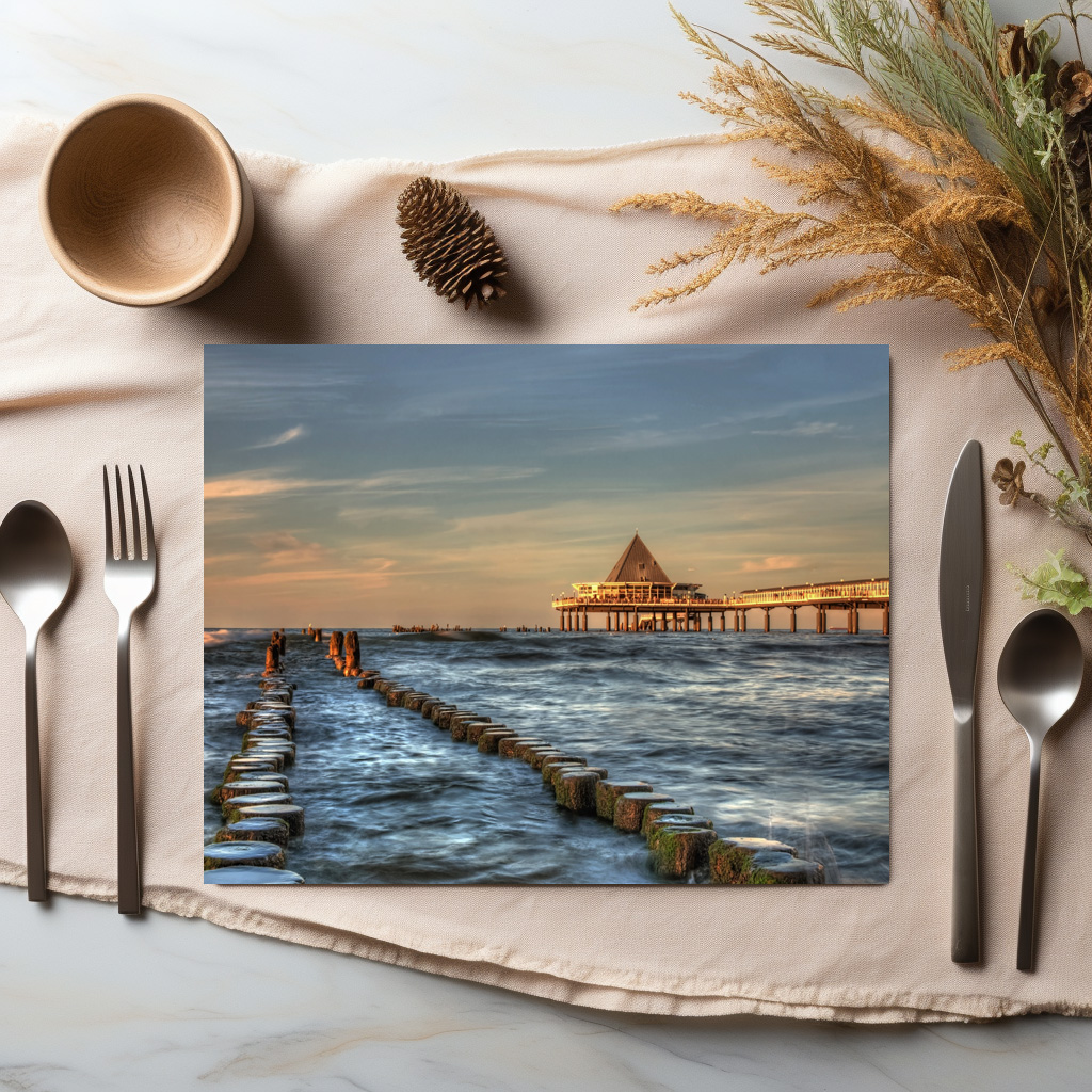 raxxa Premium-Tischset: Abend in Heringsdorf - Imagen 2