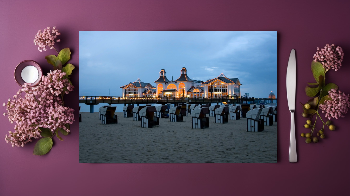 raxxa Premium-Tischset: Seebrücke Sellin – Bild 3