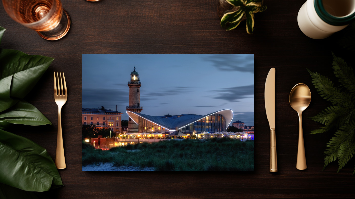 raxxa Premium-Tischset: Warnemünde am Abend - Image 3