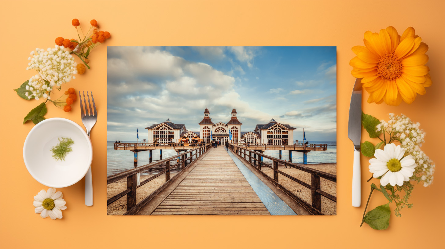 raxxa Premium-Tischset: Seebrücke Sellin - Imagen 3