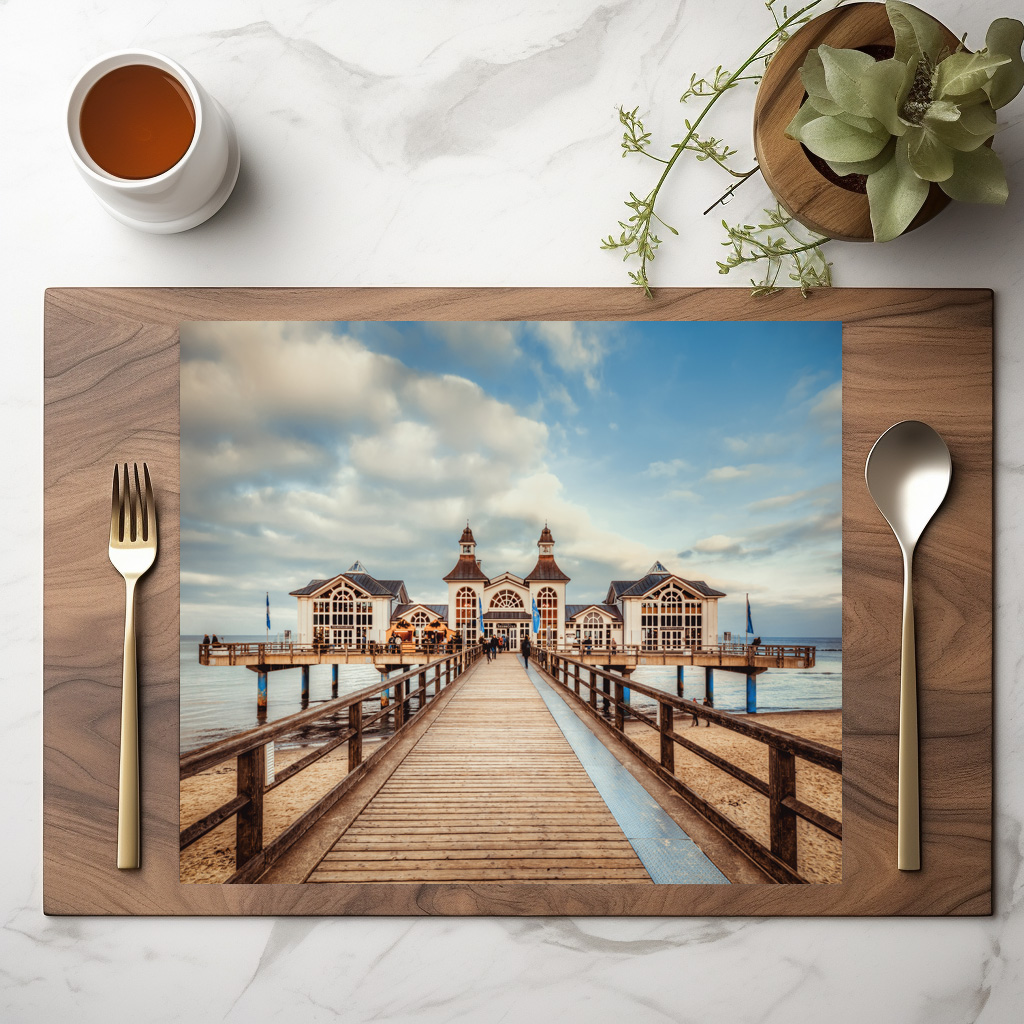raxxa Premium-Tischset: Seebrücke Sellin - Imagen 2