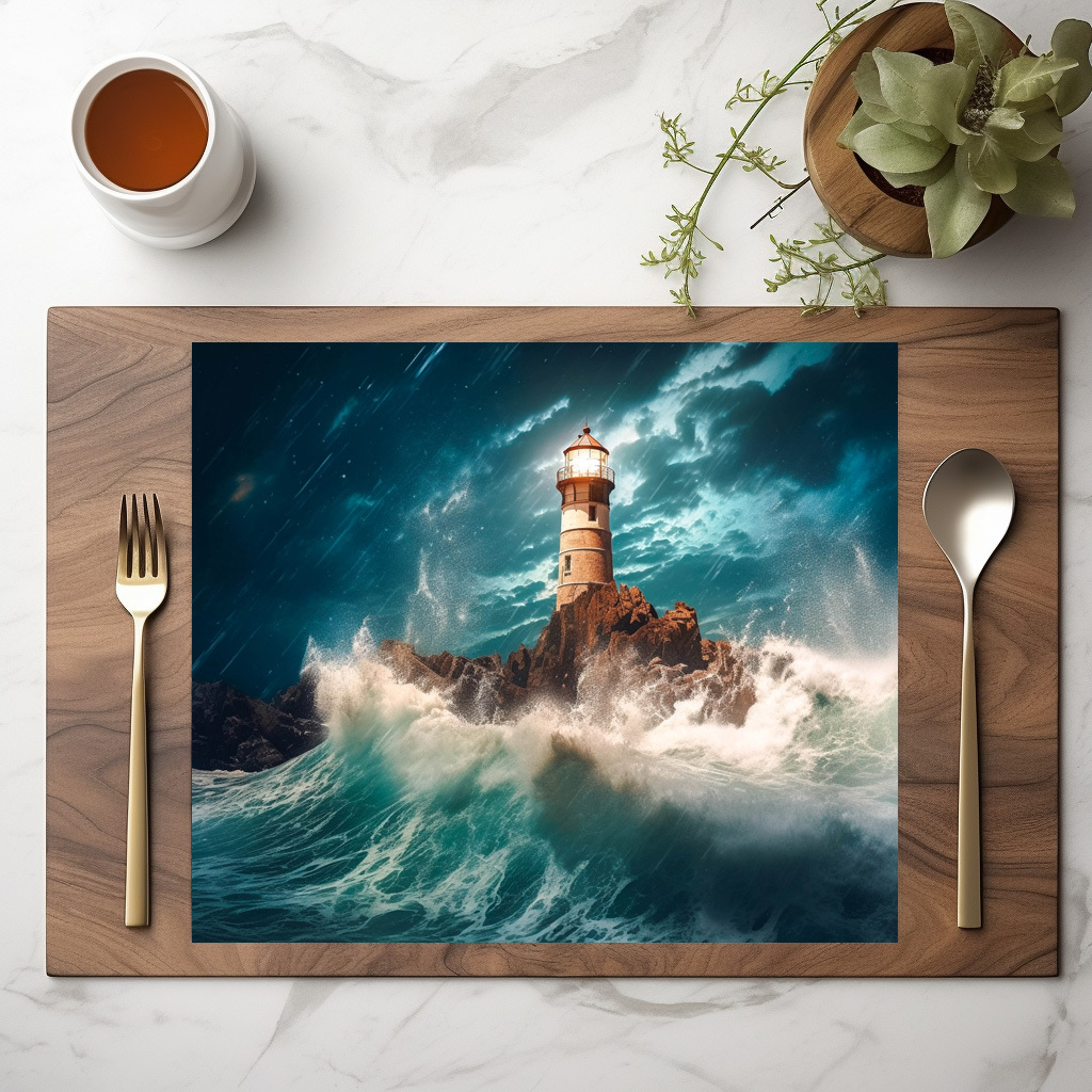 raxxa Premium-Tischset: Ein Flüstern im Wind führt die verlorenen Schiffe