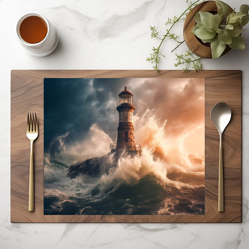 raxxa Premium-Tischset: Er ist ein Flüstern der Hoffnung in der tosenden See