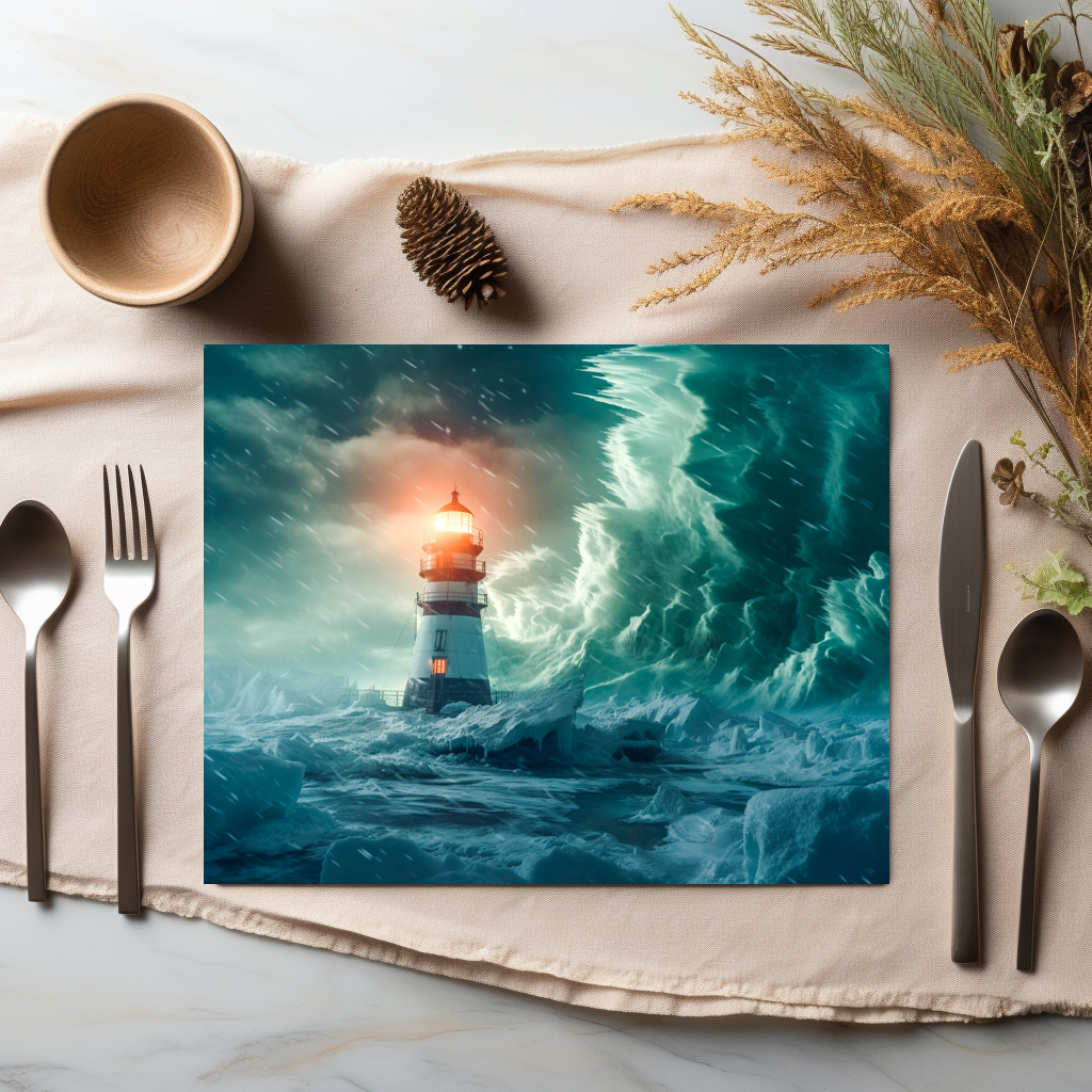 raxxa Premium-Tischset: Seine Strahlen durchschneiden das Chaos der Nacht - Image 3