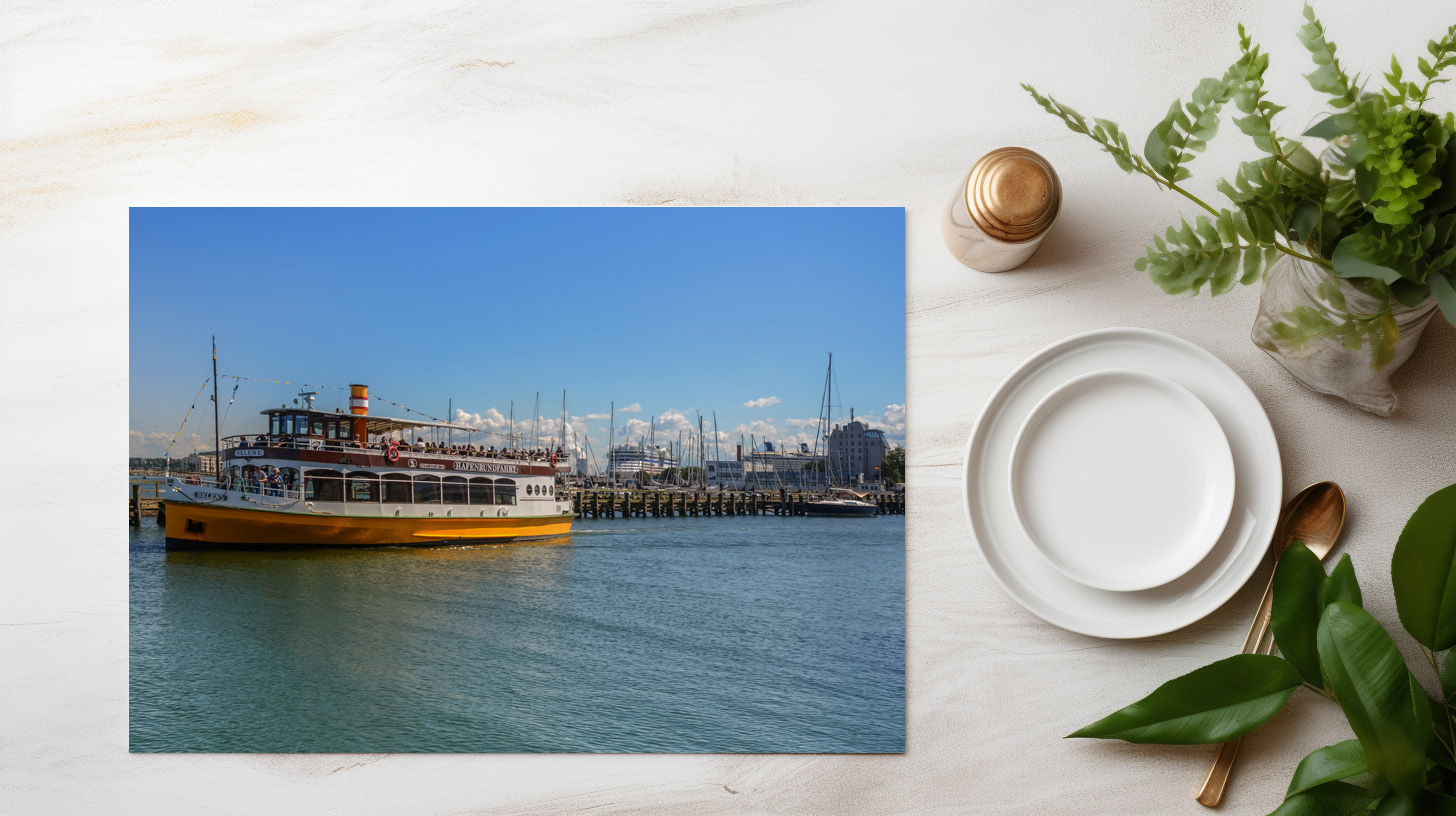 raxxa Premium-Tischset: Hafen Warnemünde - Imagen 3