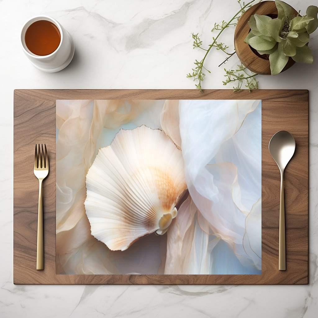 raxxa Premium-Tischset: Muscheln im Sand - Imagen 2