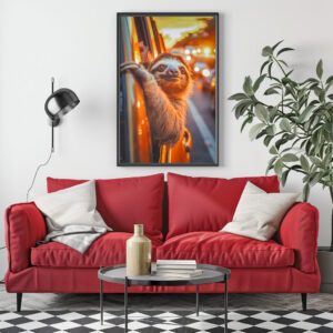 Poster: Ich bin nicht spät ich bin faultier pünktlich