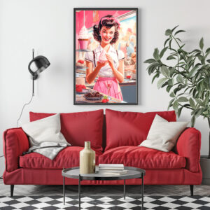 Poster: Eine Milchbar ist der Best Ort und Kaltes in Heißes zu verwandeln