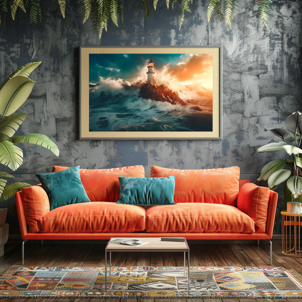 Poster: Das Licht bricht durch Sturm und Schatten