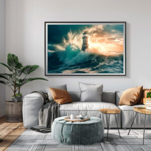 Poster: Die Flamme tanzt wie ein unermüdlicher Wächter