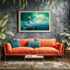 Poster: Die Sterne tanzen um die Spitze des Turms