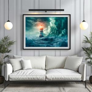 Poster: Seine Strahlen durchschneiden das Chaos der Nacht