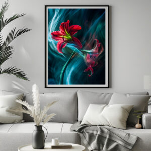 Poster: Blüten tanzen im Wind der Magie