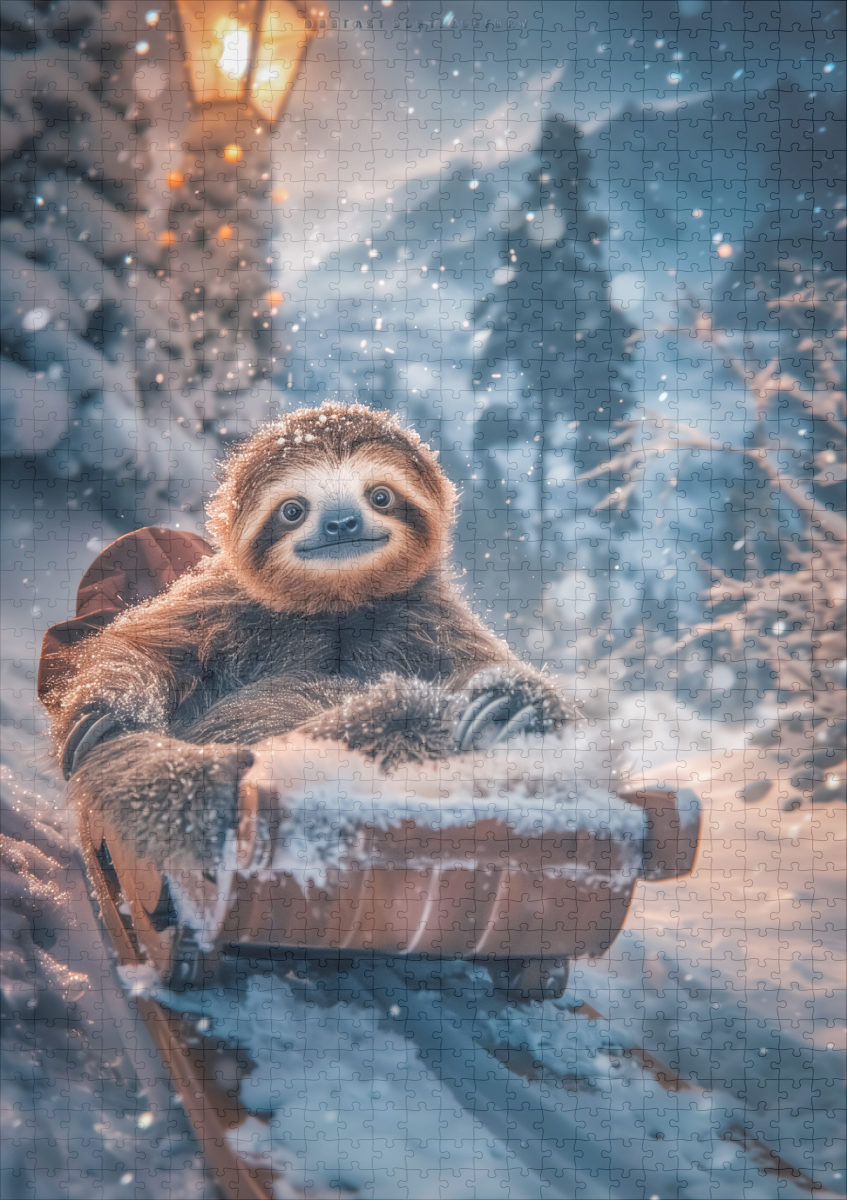 raxxa Premium-Puzzle: Auch gemütlich kann man Schlitten fahren - Imagen 2