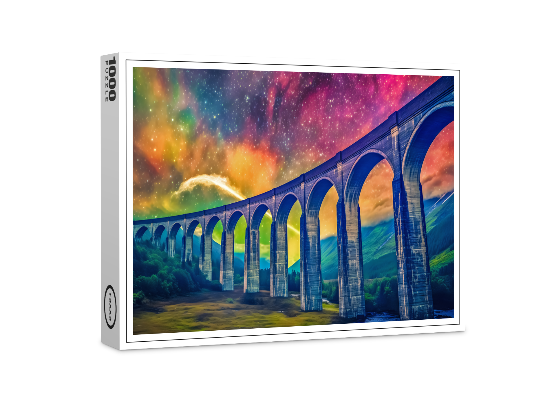 raxxa Premium-Puzzle: Glenfinnan Viaduct railroad bridge