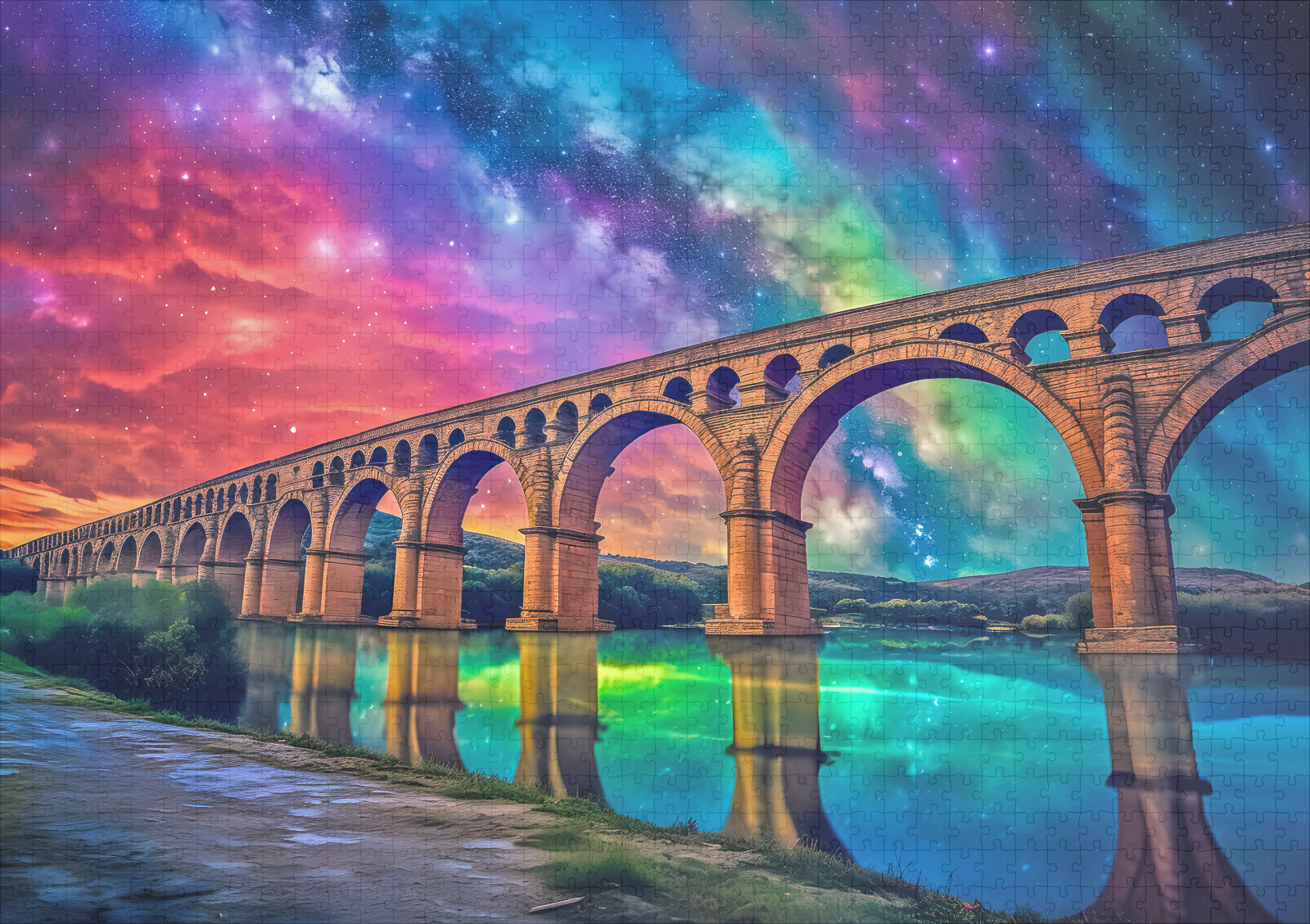 raxxa Premium-Puzzle: Pont du Gard Frankreich – Image 2