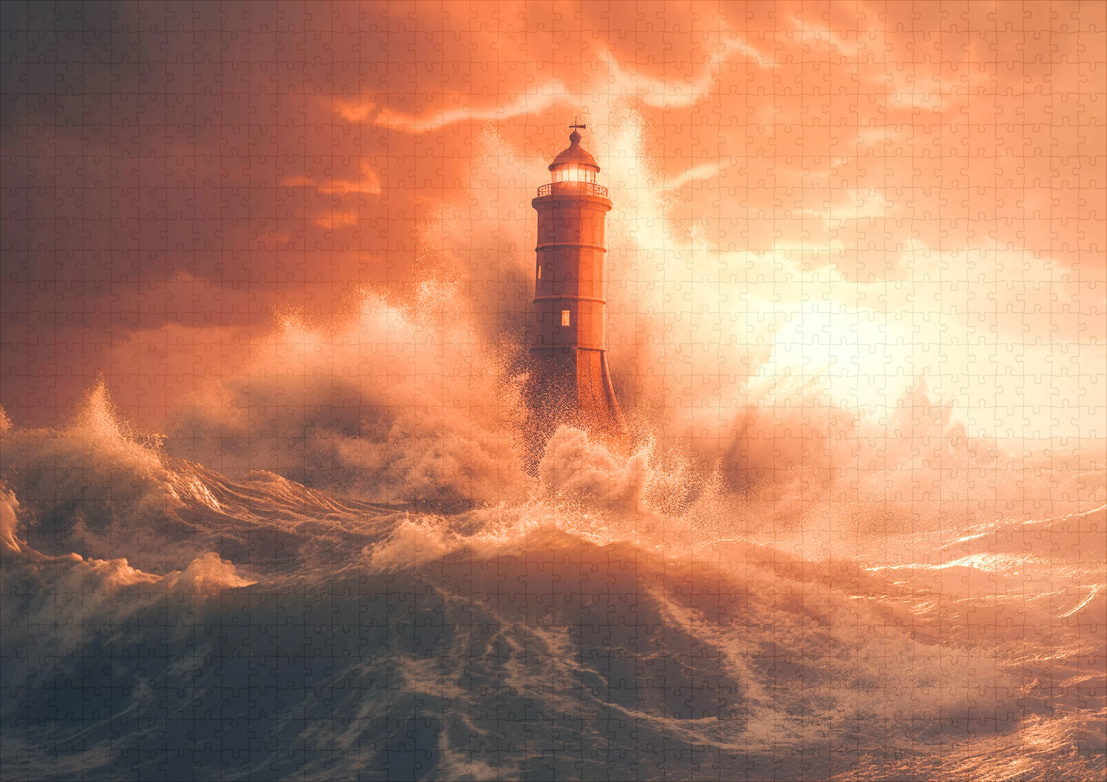 raxxa Premium-Puzzle: Selbst die Wellen neigen sich vor dem Leuchtturm – Image 2