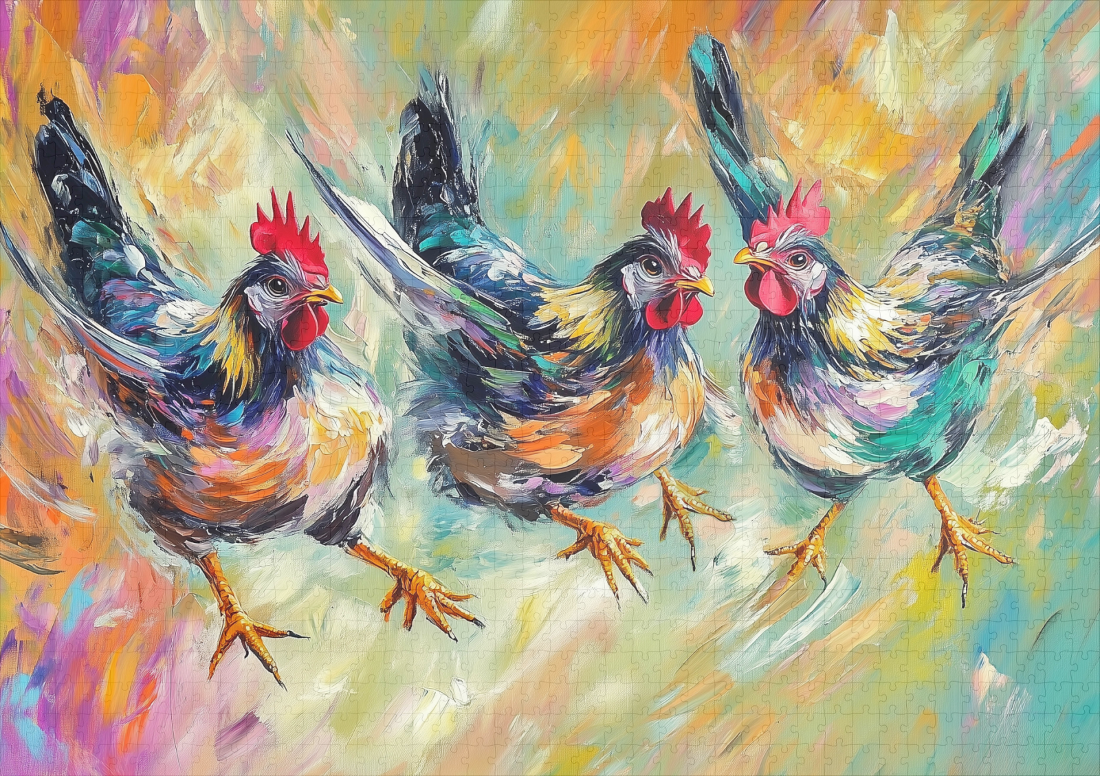 raxxa Premium-Puzzle: Hühner Spass - Imagen 2