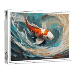 raxxa Premium-Puzzle: Im Strudel des Kois