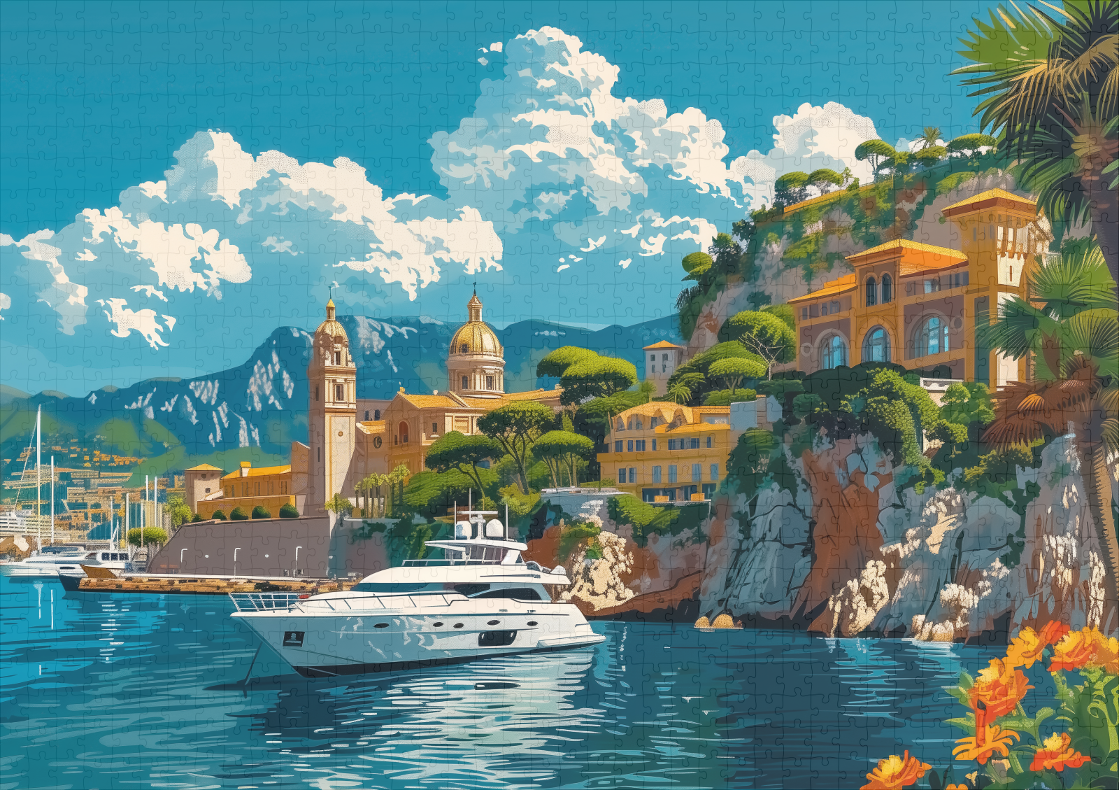 raxxa Premium-Puzzle: Hafen-Monaco - Imagen 2